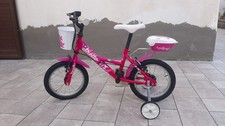 Bici Montana Shelly 14 HI-TEN per bambina Fucsia con rotelle