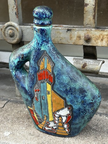 Vecchia bottiglia ceramica - bottiglia,