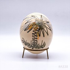 Dipinti Mano Uovo di Struzzo Con Palmen-Motiv, Ausgeblasen Incl.