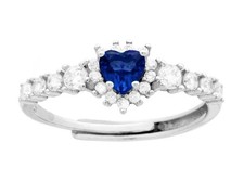 Anello Veretta Cuore Blu