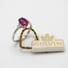 18kt White Gold 750 Ruby and
