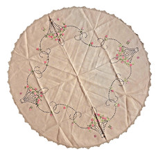 Copritavolo rotondo in lino