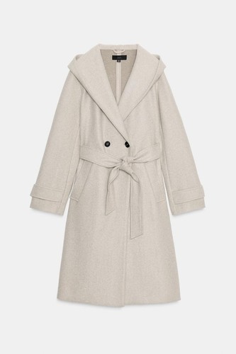Zara women soft hooded coat - soft,