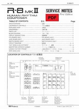 Roland R-8 MKII Service Manual with Electronic Schematics