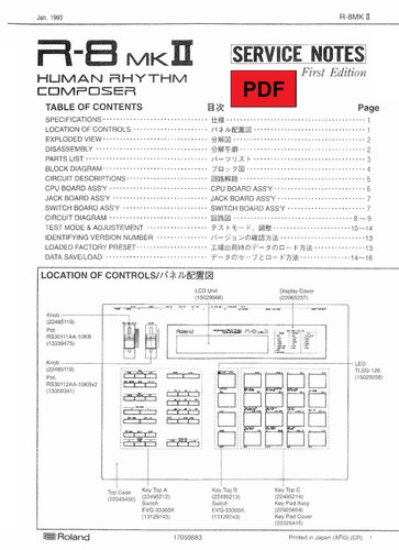 Roland mkii service manual - roland,