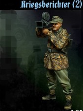 Modellino in resina reporter di guerra tedesco 1/35 seconda guerra mondiale con fotocamera kit modellino Kriegberichter