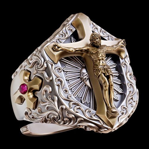 Anello croce gesù cristo - croce,