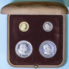 GIOVANNI PAOLO II 4 MEDAGLIE 1985 REDENZIONE FDC PROOF ARGENTO ORO SILVER GOLD