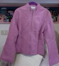 GIUBBOTTO DONNA PELLE THE BOMB BOMB BOOGIE 100% VINTAGE ANNI 90 COLORE ROSA TG L