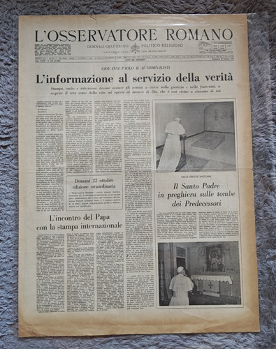 Giornale osservatore romano - giornale, 22