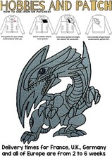 Patch Drago bianco occhi blu