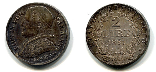 Lire vaticano 1867 r - vaticano,