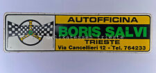 AUTO AUTOFFICINA Boris Salvi Trieste moto ADESIVO STICKER ORIGINALE VINTAGE