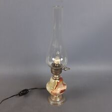 Antica Lampada Da Tavolo Argento 800 Marmo Onice Vetro Collezione Primi ‘900