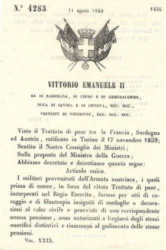 Regio decreto 1860 - regio, vittorio