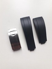 Cinturino in Gomma per ROLEX - Nero 20mm con Chiusura - Mod. OYSTERFLEX / RUBBER