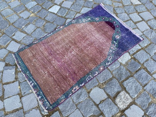 Tappeto vintage oushak lana - vintage,