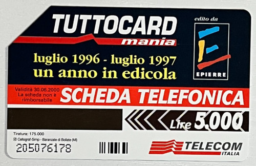 Carta telefonica diabolik - carta,
