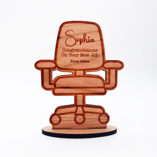 Sedia ufficio legno - , inciso