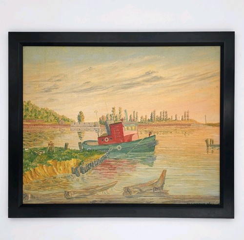 Dipinto olio vintage 1951
