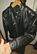 Giubbotto Di Vera Pelle Nero Belstaff Donna Taglia 42 Modello Bikers