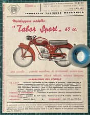 Rara Pubblicità Motoleggera TABOR Sport 65-Torino del 1958