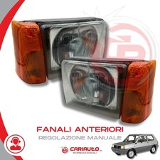 COPPIA Fari Fanali Anteriori Regolazione MANUALE Fiat Panda 141 1986-200 Arancio