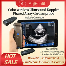Con Sonda Cardiaca Modalità CW USG Wifi Wireless Colore Ultrasuoni Doppler