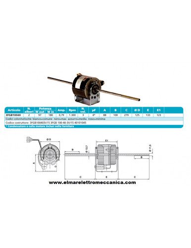 Elco 3fgb 100 15 motore - elco, 100-40-3v/15