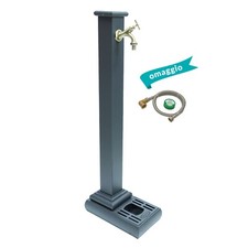 Fontana a colonna Panarea 303B da esterno da giardino in acciaio ghisa+impianto