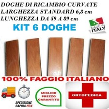 KIT 6 DOGHE DI RICAMBIO PER LETTO IN FAGGIO-TUTTE LE MISURE-LARGHEZZA 6.8cm 