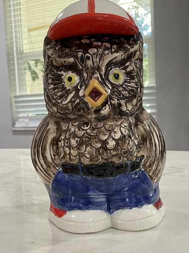 Vintage owl cookie jar - jar, hand