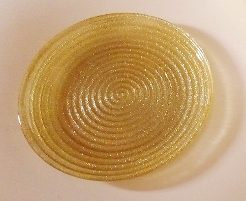 Piatto vetro decorato sul - vetro,