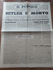 MORTE DI HITLER IL POPOLO 2 MAGGIO 1945 FINE DEL NAZISMO GERMANIA GUERRA