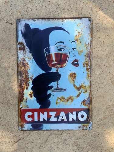 Insegna metallo cinzano - metallo,
