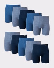 Boxer Hanes Uomo FreshIQ Blu Assortiti Slip con Vita ComfortSoft Confezione da 10