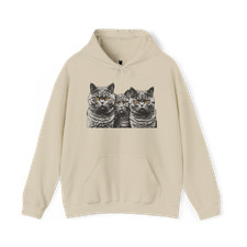 Felpa con cappuccio unisex Cat