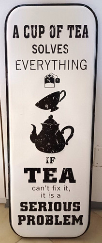 Insegna latta a cup of - latta,