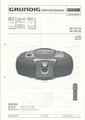 Grundig manuale servizio - servizio, rr