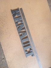 Scritta Renault originale da camion 58x9,5 cm plastica nera opaca vintage