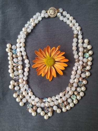 Collier vintage cristal - , &