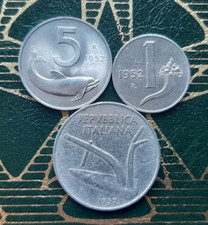    ($)  MONETE IN LIRE DEL 1952 (Serie completa) - REPUBBLICA ITALIANA 1946-2001