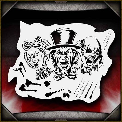 Clowns aerografo stencil - 4,
