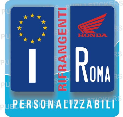Adesivi targa moto europea - targa,