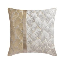 Federa Cuscino Divano Argento 16"x16", Decorazione Divano Seta Astratta - Aurifera