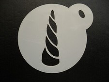 Stencil 60 mm corno di unicorno design torta, biscotto, artigianato e pittura viso