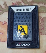 Accendino ZIPPO A-STYLE Nero Opaco 218 - Vintage Anno 2009 - Introvabile