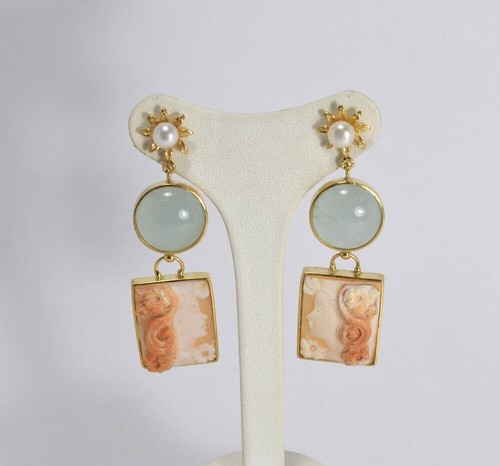 Earrings 925 silver gold - 925,