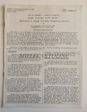 SOCIETY PETROLEUM ENGINEERS AIME - Sollevatore ad alto volume con pompa idraulica. Unità