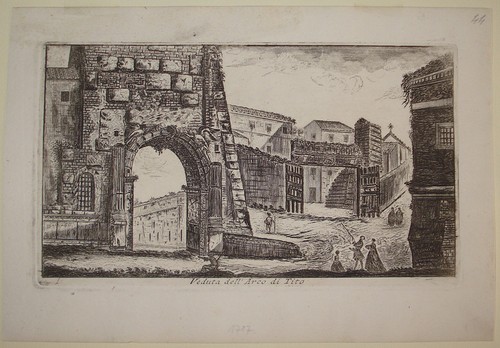 Stampa antica arco tito - arco,